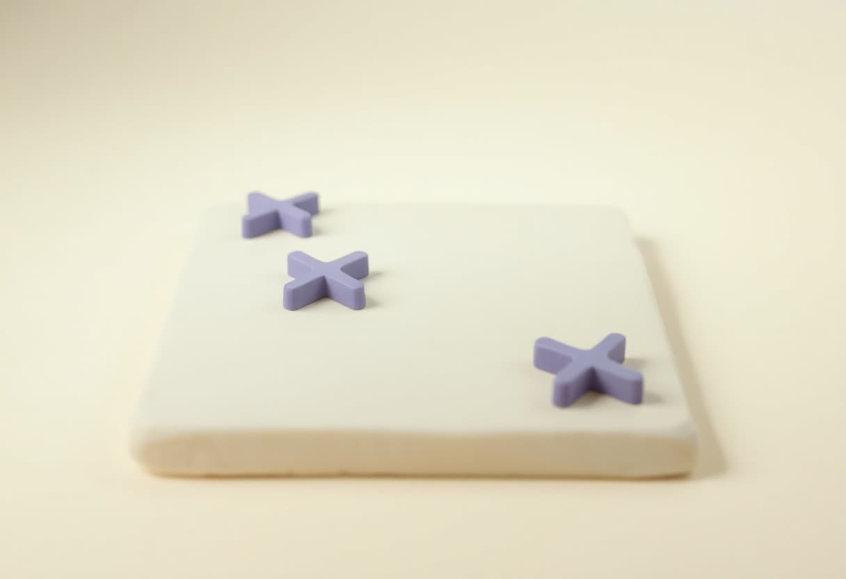 X and O symbols in 3D clay style